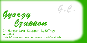 gyorgy czuppon business card